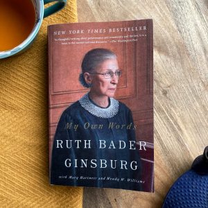a picture of the cover of my own words by ruth bader ginsburg
