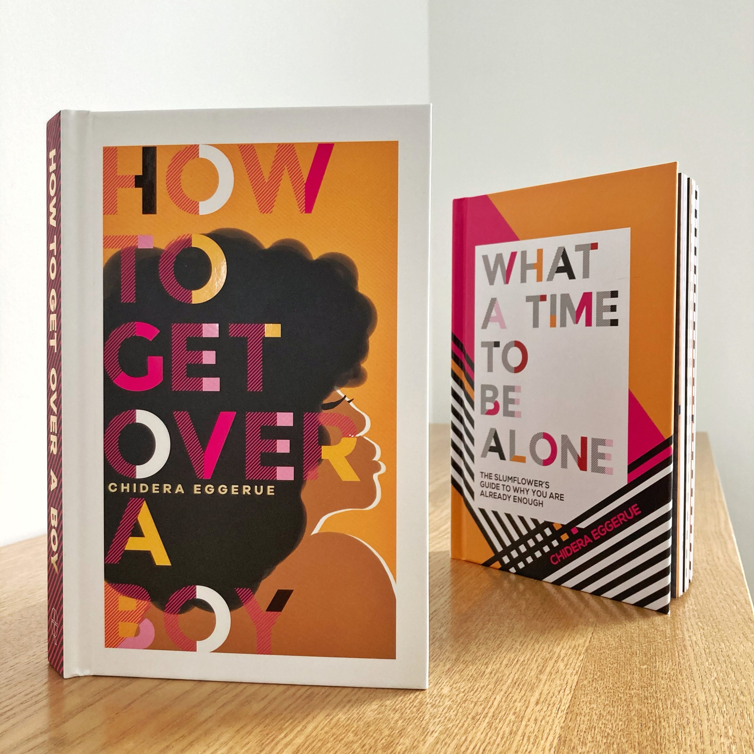 the covers of 'how to get over a boy' and 'what a time to be alone'